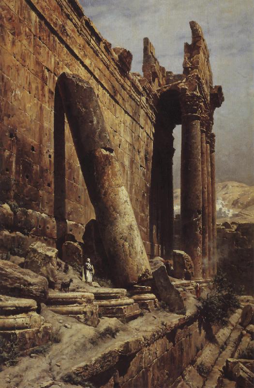Gustav Bauernfeind Temple Ruins of Baalbek